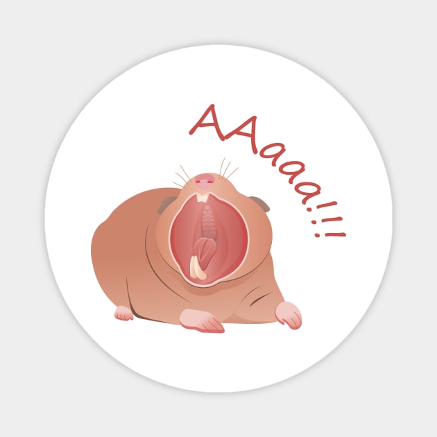 Toothy hamster screams loudly Magnet by Olha_Kulbachna
